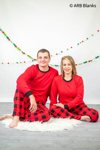 CHRISTMAS: Buffalo Plaid Collection Pajamas ARB Blanks Adult XS 