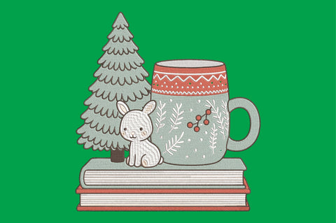 Christmas Bunny Mug Embroidery Design Embroidery/Applique DESIGNS designartist 