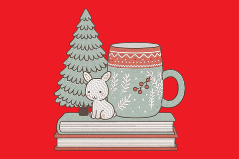 Christmas Bunny Mug Embroidery Design Embroidery/Applique DESIGNS designartist 