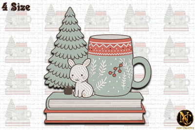 Christmas Bunny Mug Embroidery Design Embroidery/Applique DESIGNS designartist 