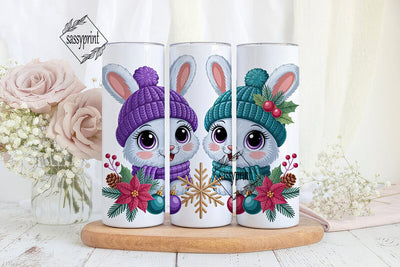 Christmas BunTHSPs 20oz Tumbler Wrap Sublimation sassyprint 
