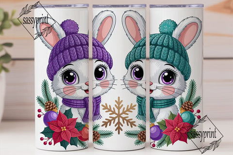 Christmas BunTHSPs 20oz Tumbler Wrap Sublimation sassyprint 