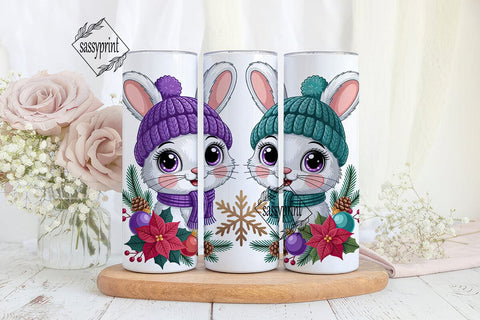 Christmas BunTHSPs 20oz Tumbler Wrap Sublimation sassyprint 