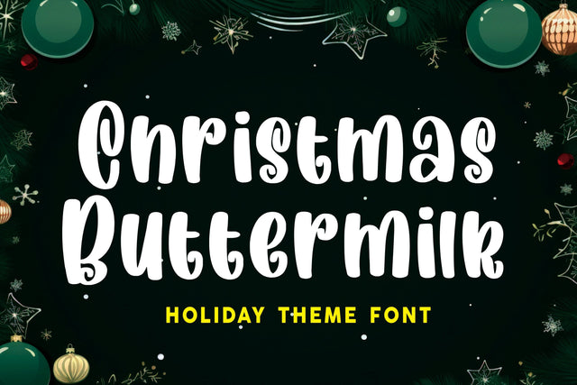 Christmas Buttermilk Font Mozarella 