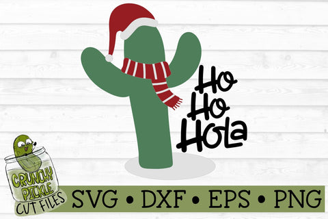 Christmas Cactus - Ho Ho Hola SVG Cut File SVG Crunchy Pickle 