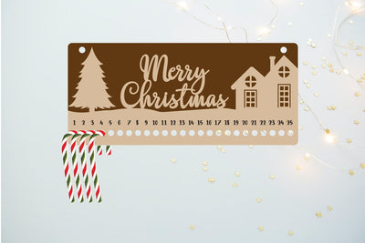 Christmas Calendar | Christmas Countdown | Candy Cane SVG zafrans studio 