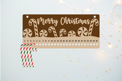 Christmas Calendar | Christmas Countdown | Candy Cane SVG zafrans studio 