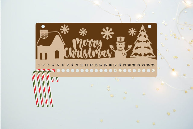 Christmas Calendar | Christmas Countdown | Candy Cane SVG zafrans studio 