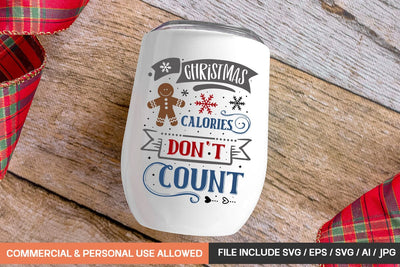 Christmas Calories Don't Count Mug Svg Design SVG designmaster24 