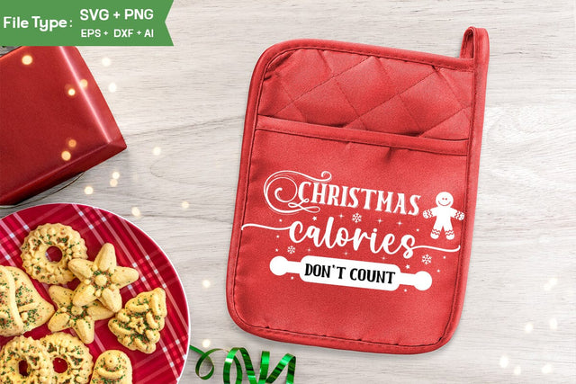 Christmas Calories Don't Count Pot Holder Svg, Christmas SVG Design, Christmas Pot Holder Svg Design,SVGs,Quotes and Sayings,Food & Drink,On Sale, Print & Cut SVG DesignPlante 503 