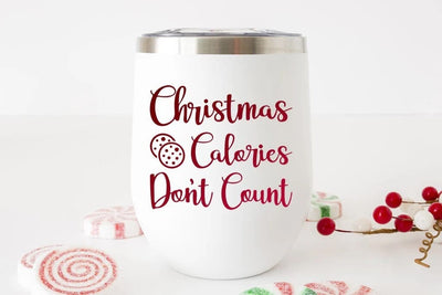 Christmas Calories Don't Count SVG - Funny Holiday T-Shirt Cut File SVG Silhouette School Blog Design Shop 