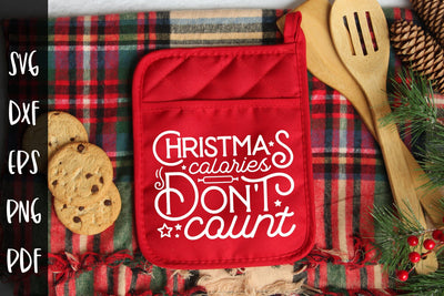 Christmas Calories Don't Count SVG Pot Holder SVG CraftLabSVG 