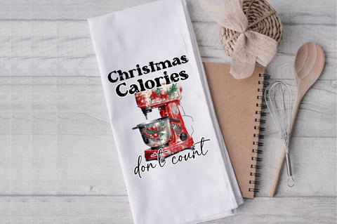 Christmas Calories Mixer Dish Towel Sublimation Sublimation Jagonath Roy 