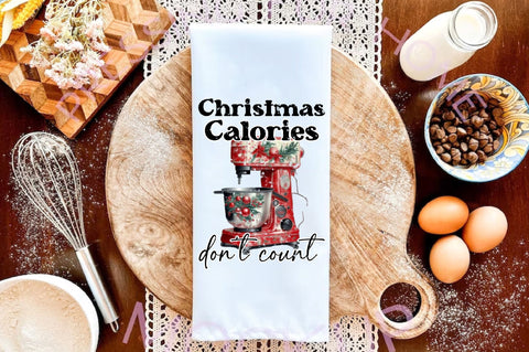 Christmas Calories Mixer Dish Towel Sublimation Sublimation Jagonath Roy 