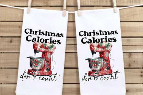 Christmas Calories Mixer Dish Towel Sublimation Sublimation Jagonath Roy 