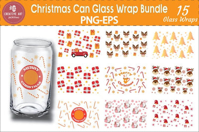 Christmas Can Glass Wrap Bundle - Tis The Season, Gnomes PNG SVG jacpot007 