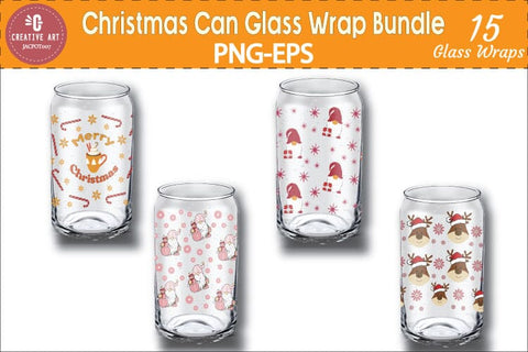 Christmas Can Glass Wrap Bundle - Tis The Season, Gnomes PNG SVG jacpot007 