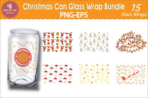 Christmas Can Glass Wrap Bundle - Tis The Season, Gnomes PNG SVG jacpot007 