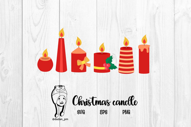 Christmas candle clipart SVG dadan_pm 