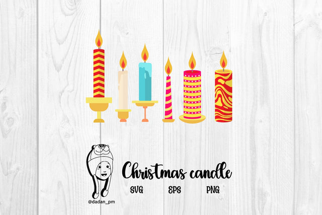 Christmas candle clipart SVG dadan_pm 