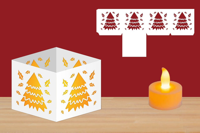Christmas Candle Holder, Lantern Papercut, Christmas Chocolate Holder 3D Paper zafrans studio 