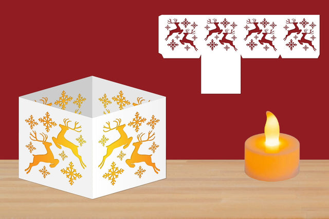 Christmas Candle Holder, Lantern Papercut, Christmas Chocolate Holder 3D Paper zafrans studio 