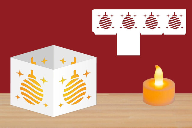 Christmas Candle Holder, Lantern Papercut, Christmas Chocolate Holder SVG zafrans studio 