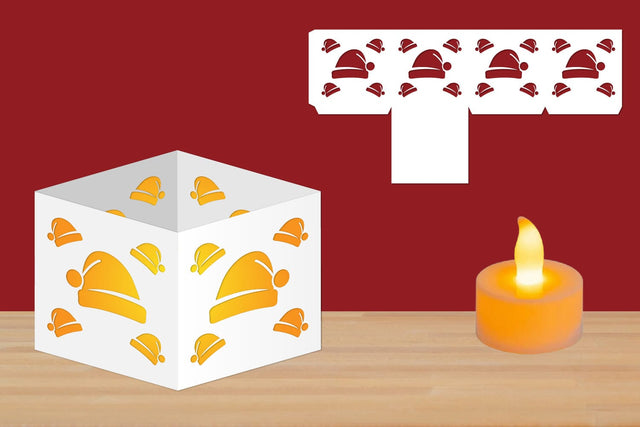 Christmas Candle Holder, Lantern Papercut, Christmas Chocolate Holder SVG zafrans studio 