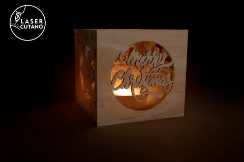 Christmas Candle Holder Set Template Laser Cut Files SVG LaserCutano 