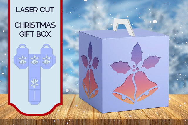 Christmas candy box svg papercut, Holiday gift box template SVG AnastasiyaArtDesign 