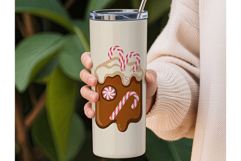 Christmas Candy Cane 20oz Tumbler Wrap Sublimation DesignSVG 