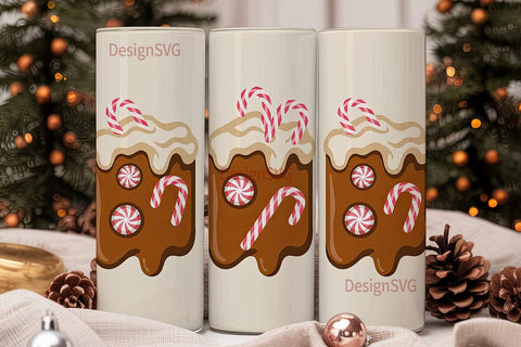 Christmas Candy Cane 20oz Tumbler Wrap Sublimation DesignSVG 