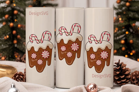 Christmas Candy Cane 20oz Tumbler Wrap Sublimation DesignSVG 