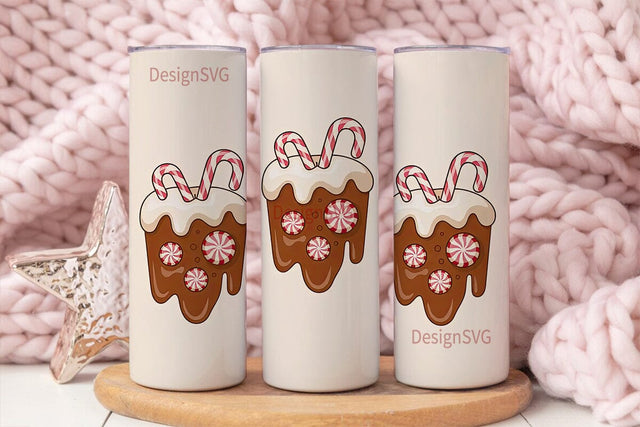 Christmas Candy Cane 20oz Tumbler Wrap Sublimation DesignSVG 