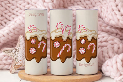 Christmas Candy Cane 20oz Tumbler Wrap Sublimation DesignSVG 