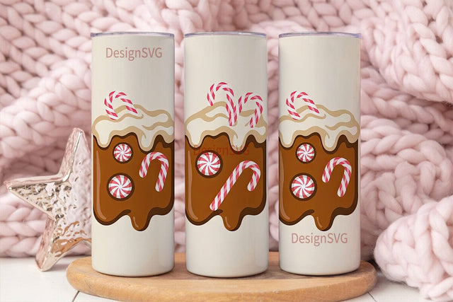 Christmas Candy Cane 20oz Tumbler Wrap Sublimation DesignSVG 
