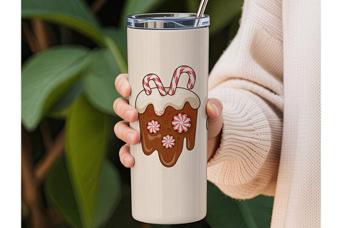 Christmas Candy Cane 20oz Tumbler Wrap Sublimation DesignSVG 