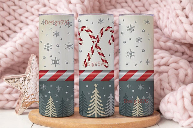Christmas Candy Cane 20oz Tumbler Wrap Sublimation DesignSVG 
