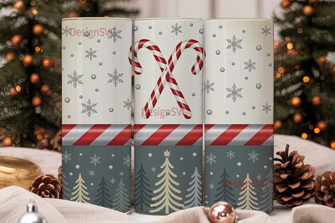 Christmas Candy Cane 20oz Tumbler Wrap Sublimation DesignSVG 