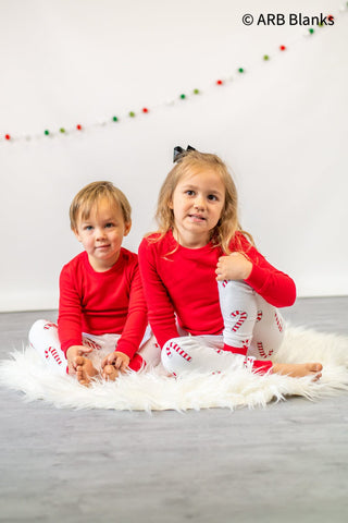 CHRISTMAS: Candy Cane Collection Pajamas ARB Blanks Youth 6M 