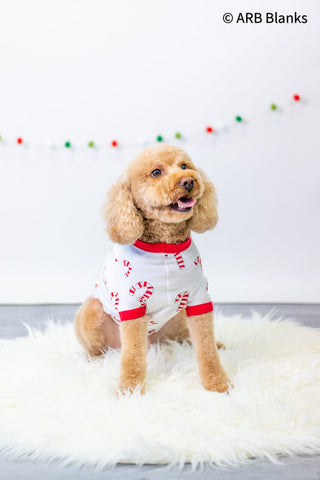 CHRISTMAS: Candy Cane Collection Pajamas ARB Blanks Dog XS 