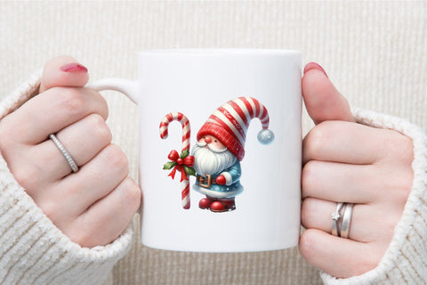 Christmas Candy Cane Icing Gnome Clipart Sublimation designartist 