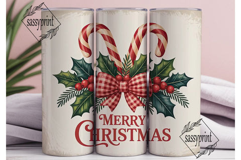 Christmas Candy Cane Tumbler Wrap Sublimation sassyprint 