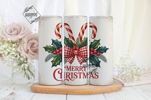 Christmas Candy Cane Tumbler Wrap Sublimation sassyprint 