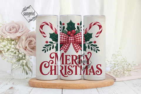 Christmas Candy Cane Tumbler Wrap Sublimation sassyprint 