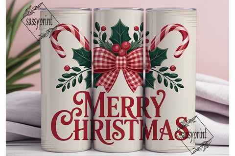 Christmas Candy Cane Tumbler Wrap Sublimation sassyprint 