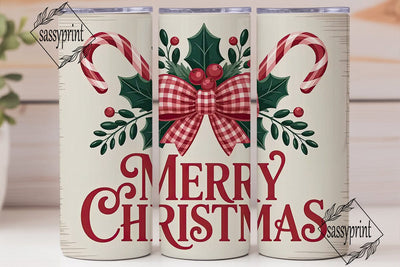 Christmas Candy Cane Tumbler Wrap Sublimation sassyprint 