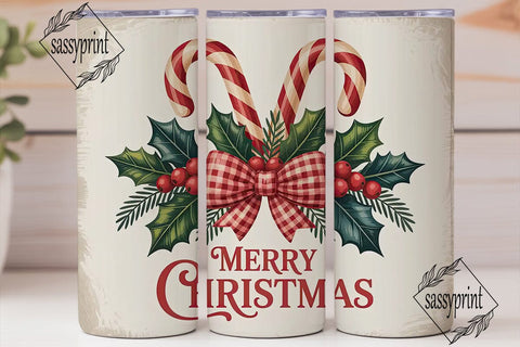Christmas Candy Cane Tumbler Wrap Sublimation sassyprint 