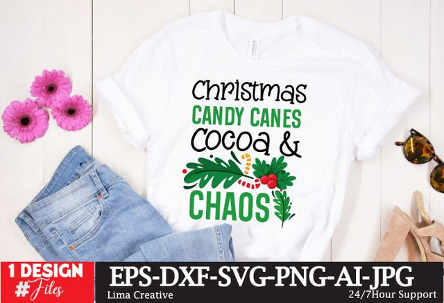 Christmas Candy Canes Cocoa & Chaos SVG Design,Merry Christmas SVG Cut File, Christmas SVG Cut File,Christmas SVG Bundle,Christmas Sublimation PNG ,Christmas Clipart SVG Insomnia Std 