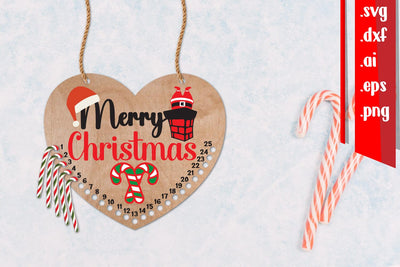 Christmas Candy Countdown | Days Until Christmas SVG zafrans studio 